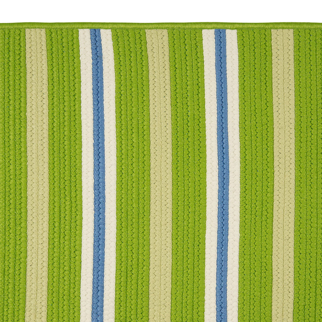 Colonial Mills Painter Stripe Garden Bright Rectangle Indoor / Outdoor Area Rug - Stain &amp; Fade Resistant Reversible Handmade Rug