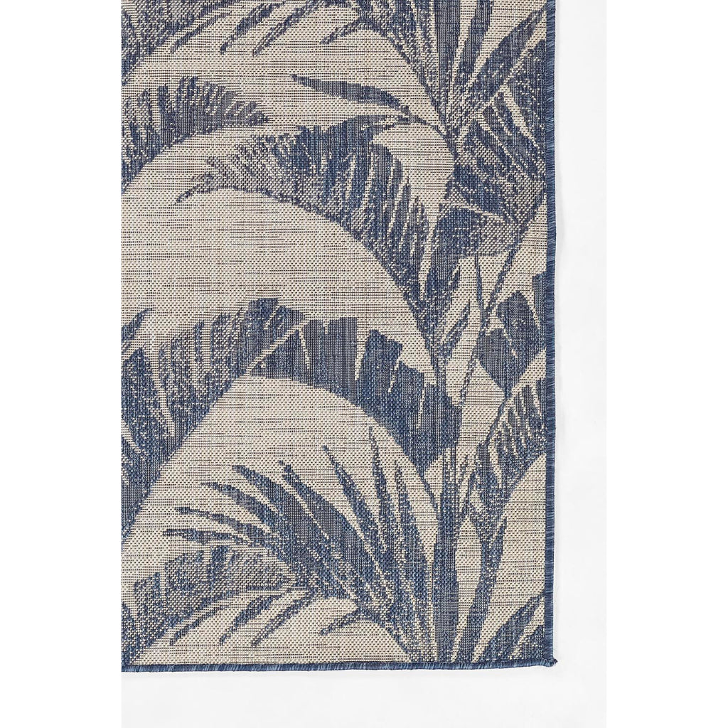 Momeni Riviera RV-01 Blue Rectangle Indoor / Outdoor Power Loomed Area Rug - Trendy &amp; Versatile Washable Living Room, Porch &amp; Patio Rug