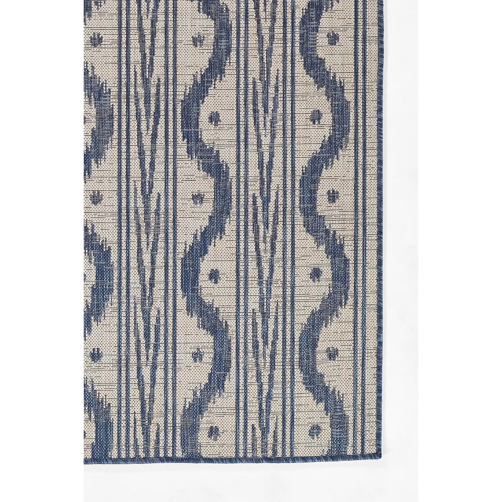 Momeni Riviera RV-05 Blue Rectangle Indoor / Outdoor Power Loomed Runner - Stylish &amp; Versatile Washable Living Room, Porch &amp; Patio Runner