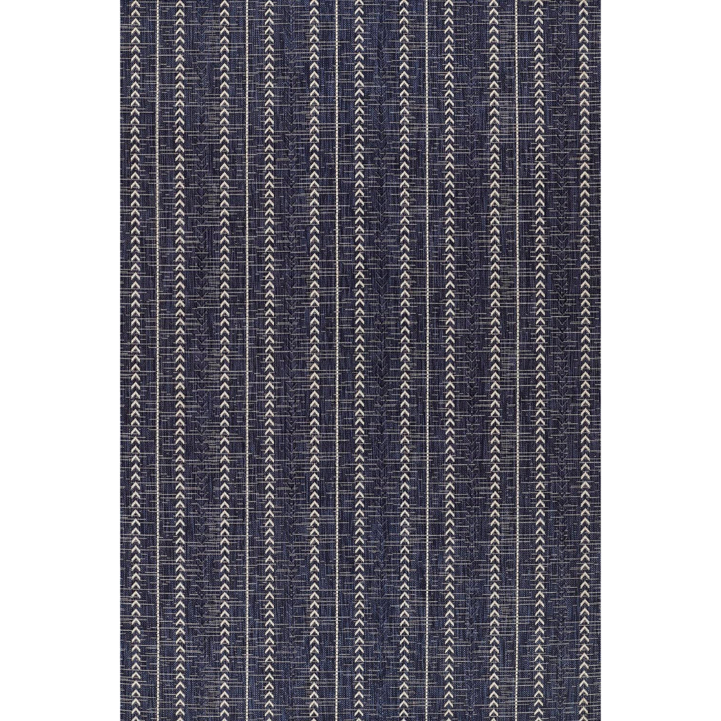 Momeni Riviera RV-06 Navy Rectangle Indoor / Outdoor Power Loomed Area Rug - Trendy &amp; Versatile Washable Living Room, Porch &amp; Patio Rug