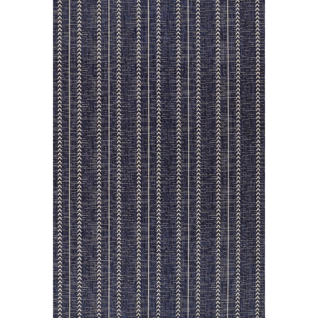 Momeni Riviera RV-06 Navy Rectangle Indoor / Outdoor Power Loomed Area Rug - Trendy & Versatile Washable Living Room, Porch & Patio Rug-