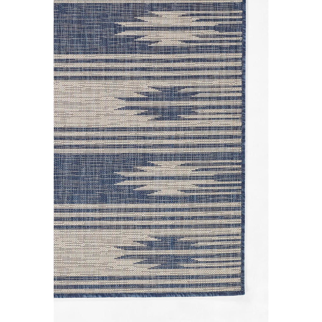 Momeni Riviera RV-07 Blue Rectangle Indoor / Outdoor Power Loomed Area Rug - Vibrant &amp; Versatile Washable Living Room, Porch &amp; Patio Rug