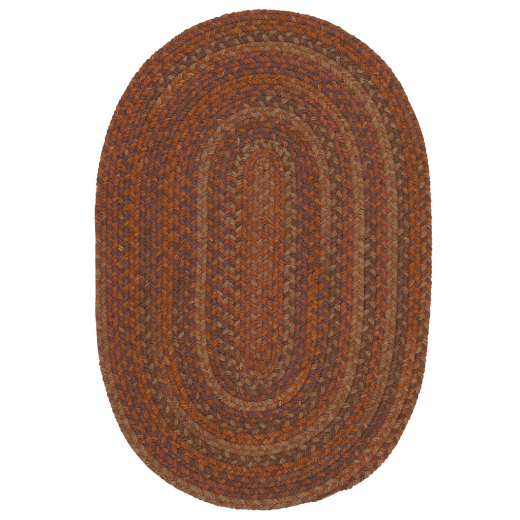 Colonial Mills Rustica Audubon Russet Oval Indoor Handmade Area Rug - Exquisite Reversible Rug Made of Wool