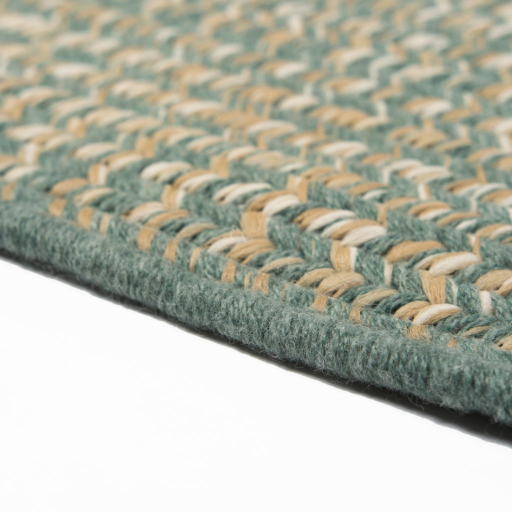 Colonial Mills Monterey Wool Tweed Natural Teal Rectangle Area Rug &amp; Runner - Elegant Reversible Handmade Rug Made of Wool &amp; Polypropylene