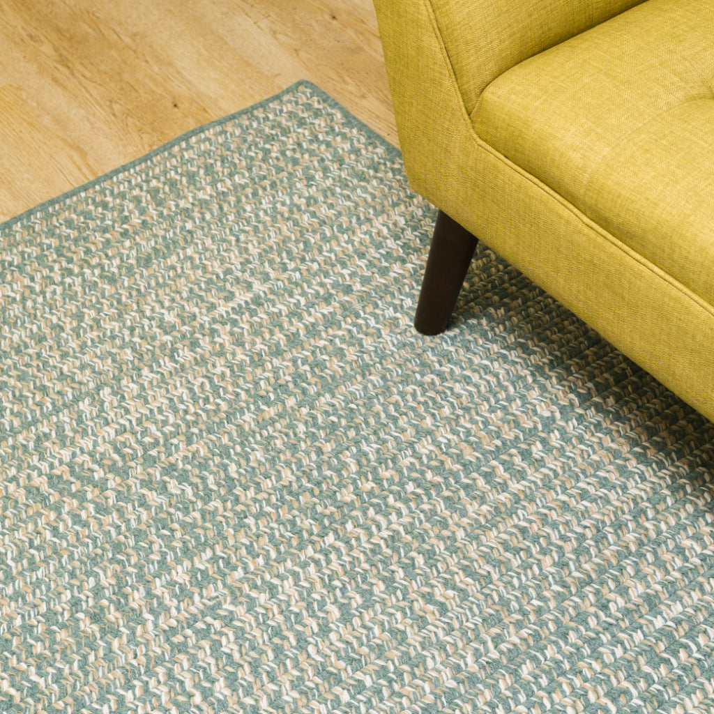 Colonial Mills Monterey Wool Tweed Natural Teal Rectangle Area Rug &amp; Runner - Elegant Reversible Handmade Rug Made of Wool &amp; Polypropylene