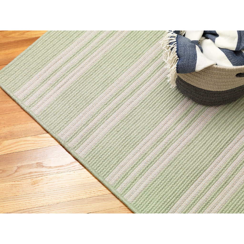 Colonial Mills Sunbrella Southport Stripe Black Rectangle Indoor / Outdoor Area Rug - Stain &amp; Fade Resistant Reversible Reversible Handmade Rug