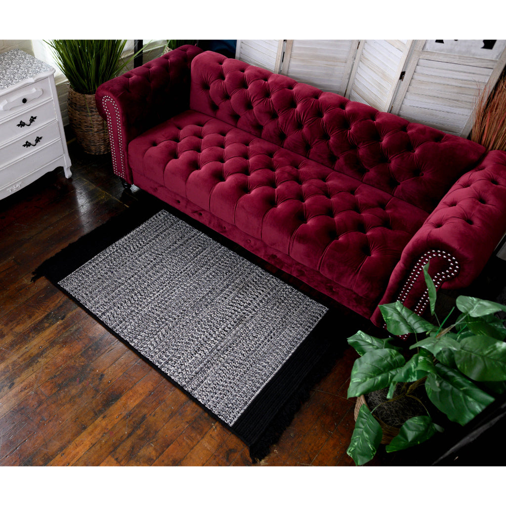 Colonial Mills Santa Cruz Black Rectangle Indoor Area Rug - Cozy and Elegant Reversible Rug Made of Wool