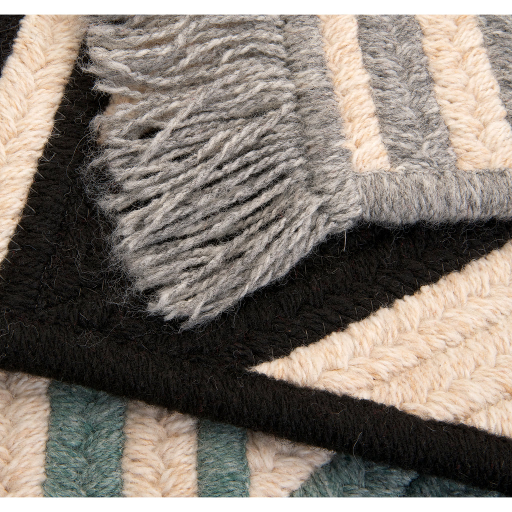 Colonial Mills Sedona Black Rectangle Indoor Reversible Area Rug - Soft Low Pile Handmade Rug with Fringe Edges