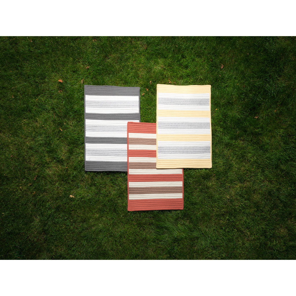 Colonial Mills Stripe It Multicolor Rectangle Indoor / Outdoor Area Rug - Stain &amp; Fade Resistant Kids Room Rug with Red &amp; Brown Stripes