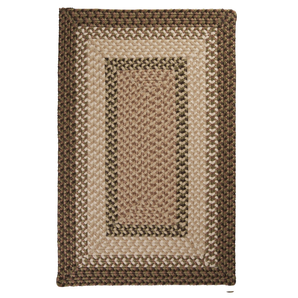 Colonial Mills Tiburon Multicolor Rectangle Indoor / Outdoor Area Rug - Stain &amp; Fade Resistant Reversible Rug with Brown &amp; Green Border