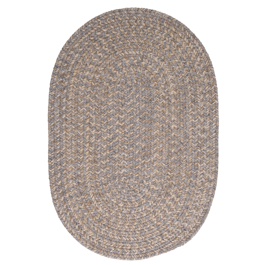 Colonial Mills Tremont Gray Oval Indoor Reversible Area Rug - Trendy Low Pile Handmade Rug