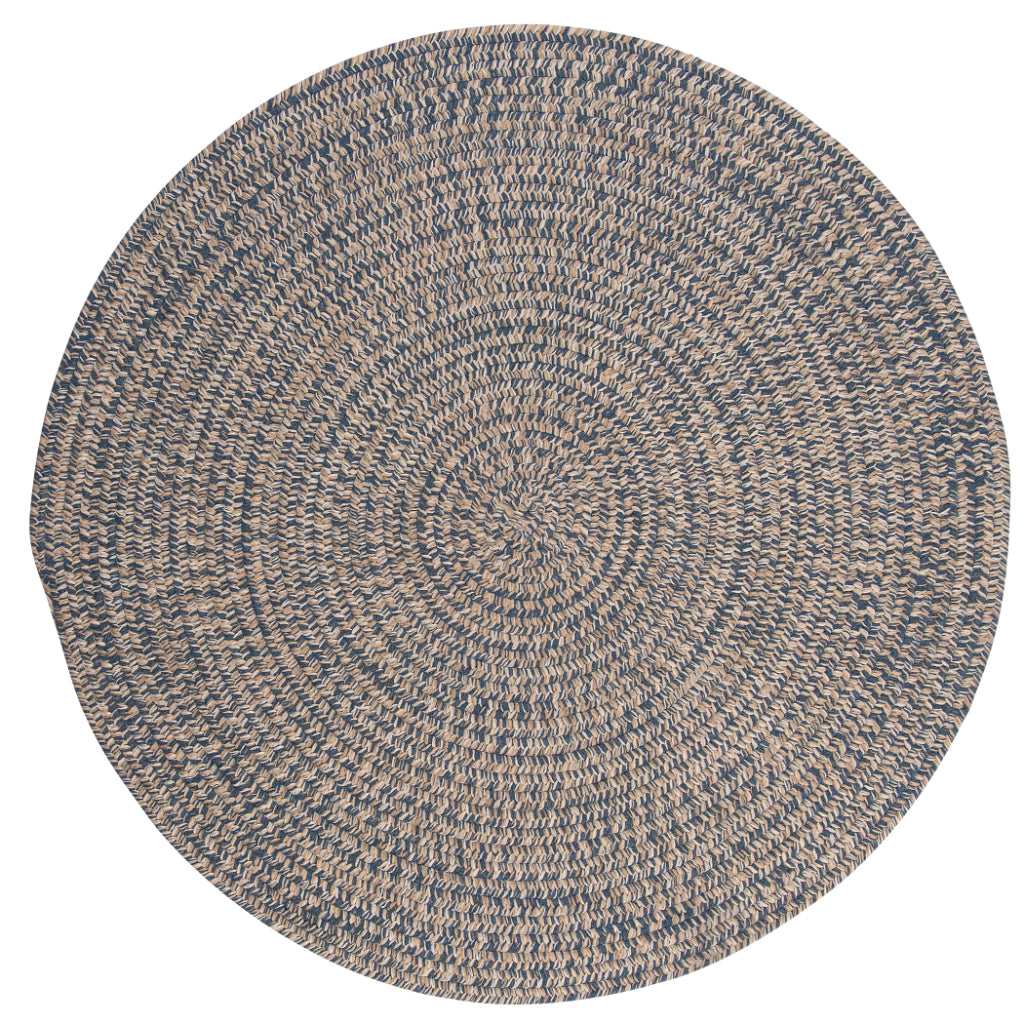 Colonial Mills Tremont Denim Round Indoor Reversible Area Rug - Exquisite Low Pile Handmade Rug