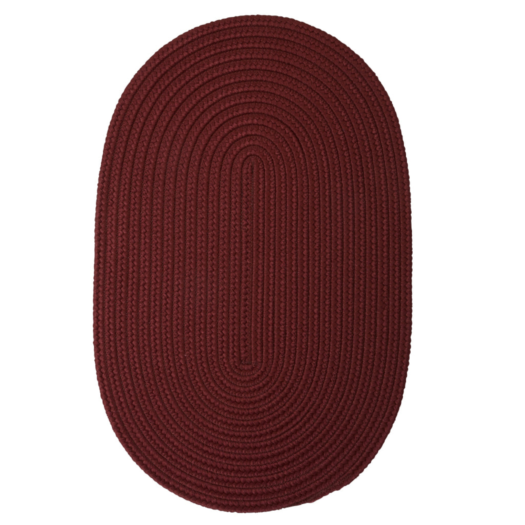 Colonial Mills Tortuga Burgundy Oval Indoor / Outdoor Area Rug - Stain &amp; Fade Resistant Reversible Handmade Rug