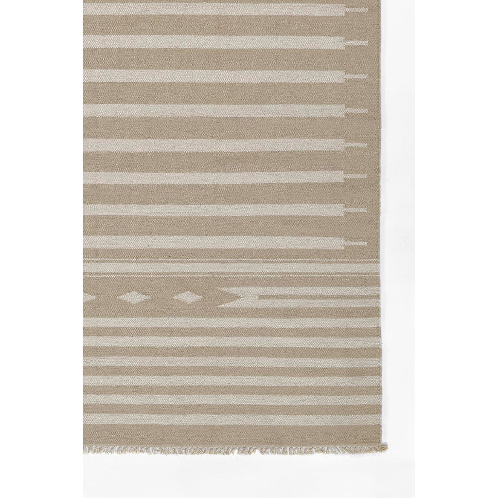 Momeni Billings THO-1 Beige Thompson by Erin Gates Bohemian Area Rug - Comfortable Low Pile Rug with Stripes &amp; Tribal Design Made of 100% Wool