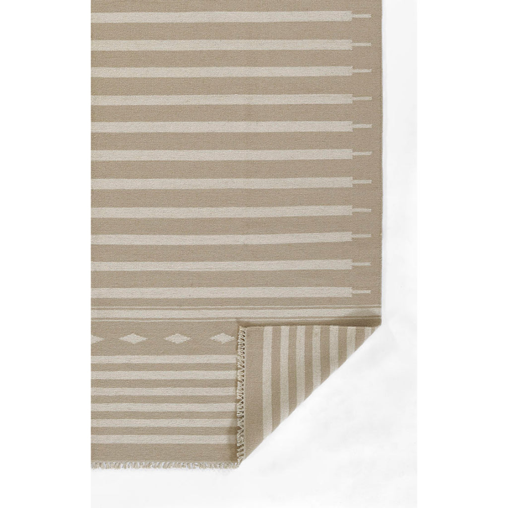 Momeni Billings THO-1 Beige Thompson by Erin Gates Bohemian Area Rug - Comfortable Low Pile Rug with Stripes &amp; Tribal Design Made of 100% Wool