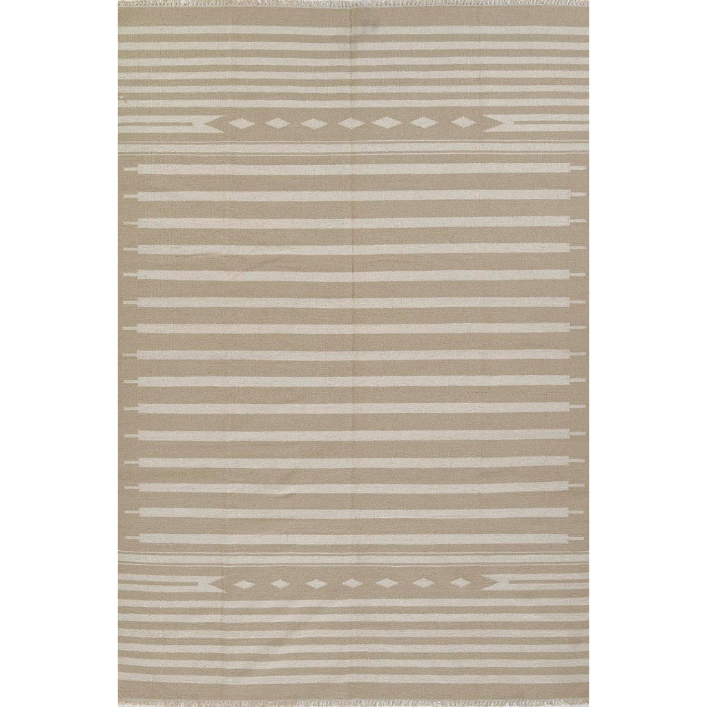 Momeni Billings THO-1 Beige Thompson by Erin Gates Bohemian Area Rug - Comfortable Low Pile Rug with Stripes & Tribal Design Made of 100% Wool-
