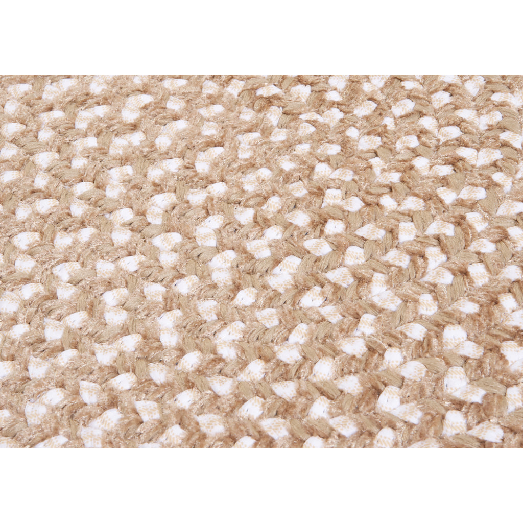 Colonial Mills Confetti Beige Oval Kids Room Rug - Elegant Reversible Rug with Braided Design