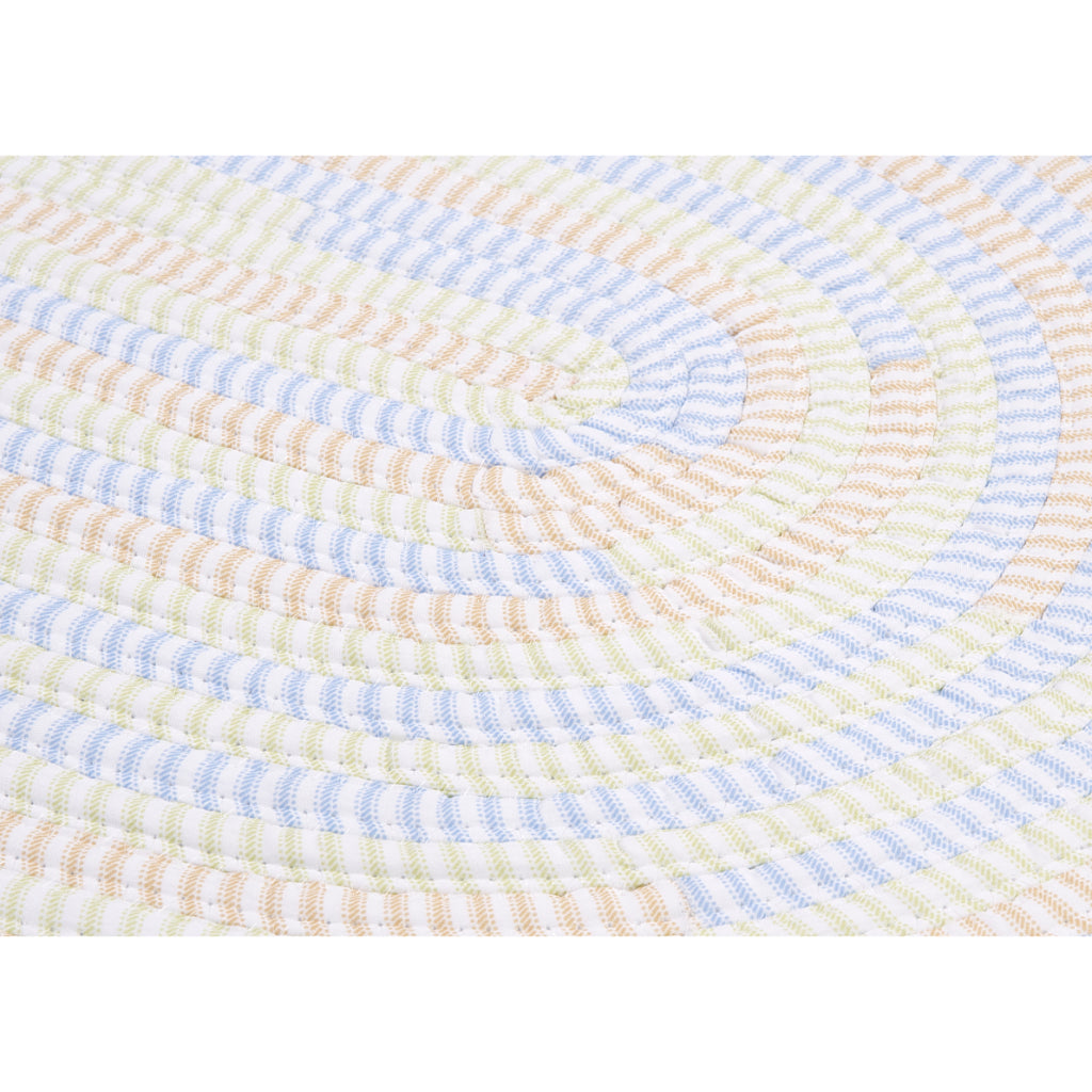 Colonial Mills Ticking Stripe Oval Starlight Indoor Area Rug - Vibrant Reversible Handmade Rug