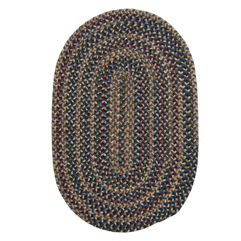 Colonial Mills Twilight Multicolor Oval Indoor Area Rug - Trendy Reversible Handmade Rug with Blue Accent