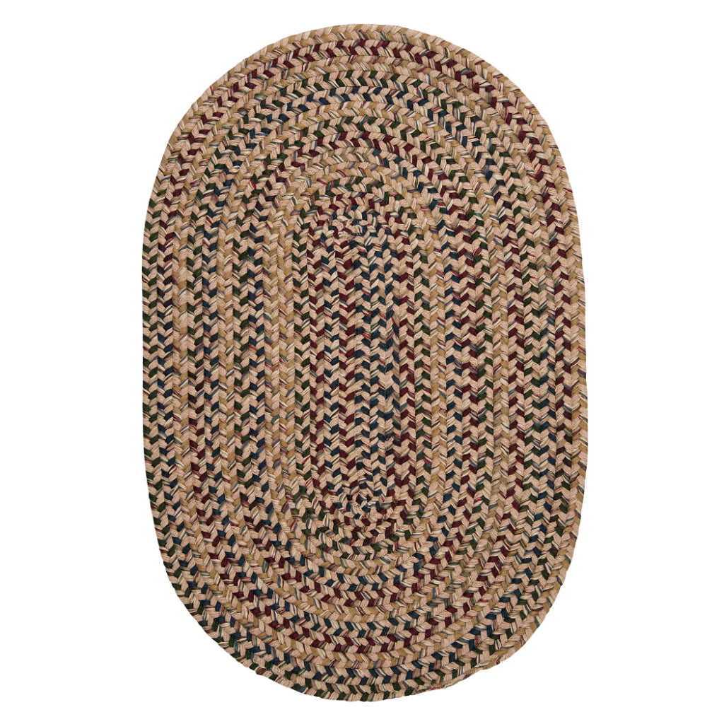 Colonial Mills Twilight Multicolor Oval Indoor Area Rug - Elegant Reversible Handmade Rug with Brown Accent