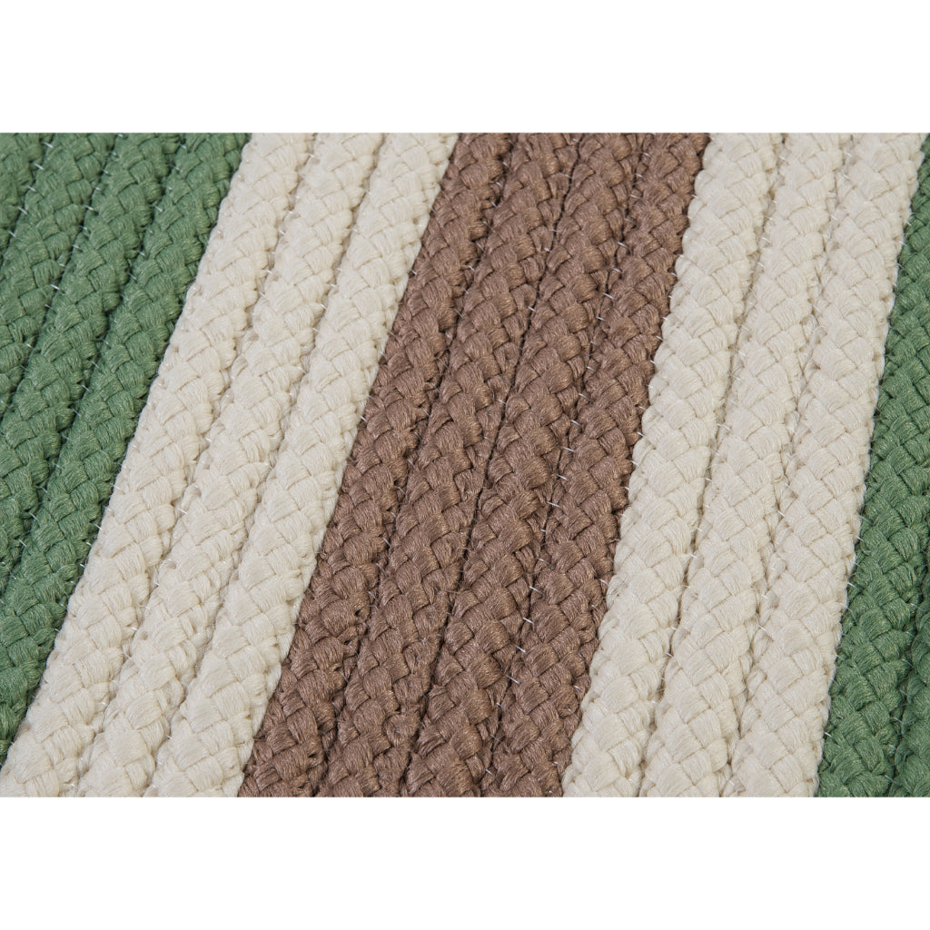 Colonial Mills Stripe It Multicolor Rectangle Indoor / Outdoor Runner - Stain &amp; Fade Resistant Reversible Kids Room Rug with Brown &amp; Green Stripes