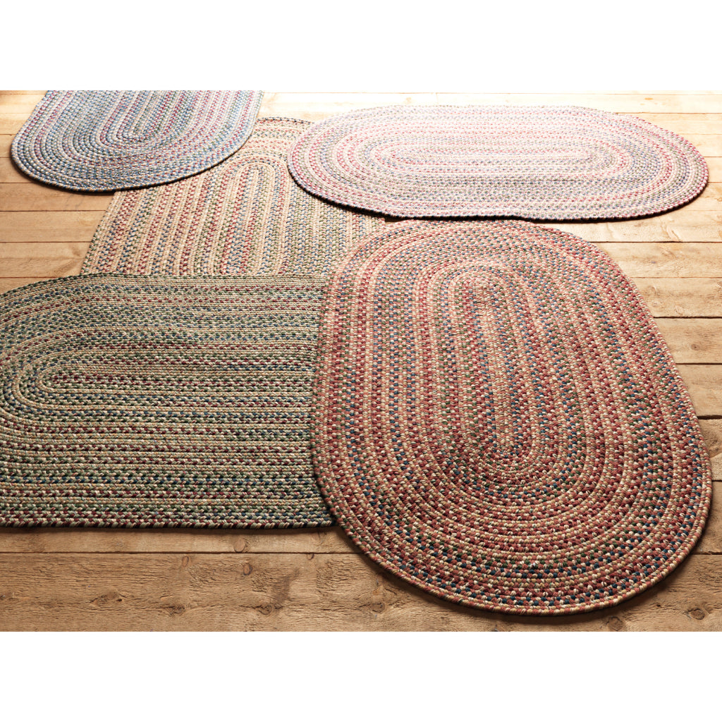 Colonial Mills Twilight Multicolor Oval Indoor Area Rug - Trendy Reversible Handmade Rug with Blue Accent