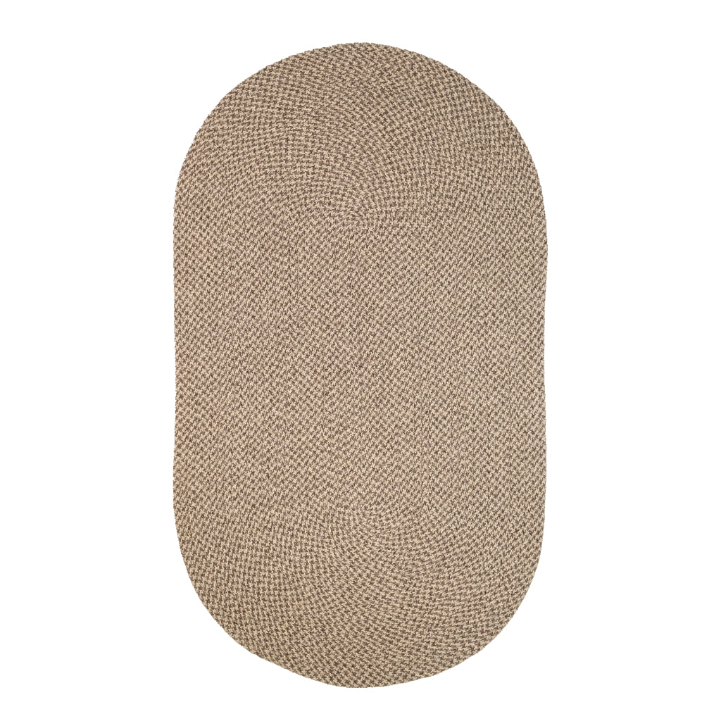 Colonial Mills Woven Natural Houndstooth Dark Grey Oval Indoor Area Rug &amp; Runner - Stylish Reversible Rug Made of All-Natural Wool