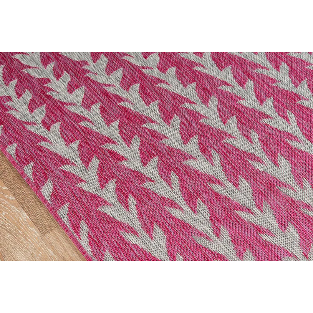 Momeni Villa VI-02 Amalfi Fuchsia Rectangle Indoor / Outdoor Area Rug - Vibrant All-Weather Patio &amp; Living Room Rug with Floral Design