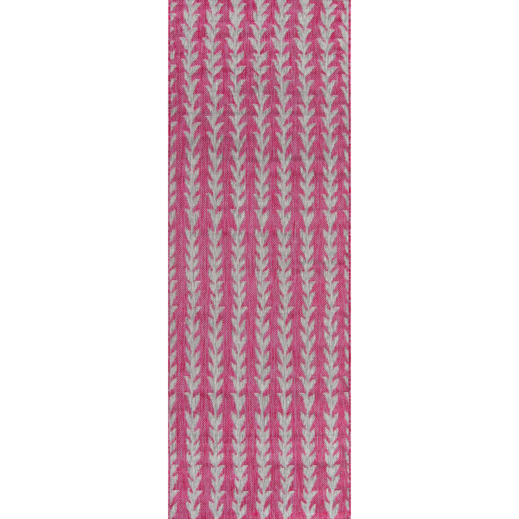 Momeni Villa VI-02 Amalfi Fuchsia Rectangle Indoor / Outdoor Runner - Vibrant All-Weather Hallway & Patio Runner with Floral Design-