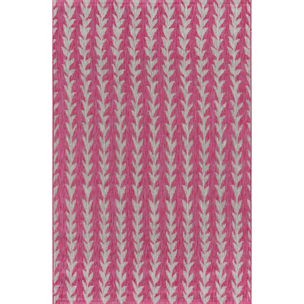 Momeni Villa VI-02 Amalfi Fuchsia Rectangle Indoor / Outdoor Area Rug - Vibrant All-Weather Patio & Living Room Rug with Floral Design-