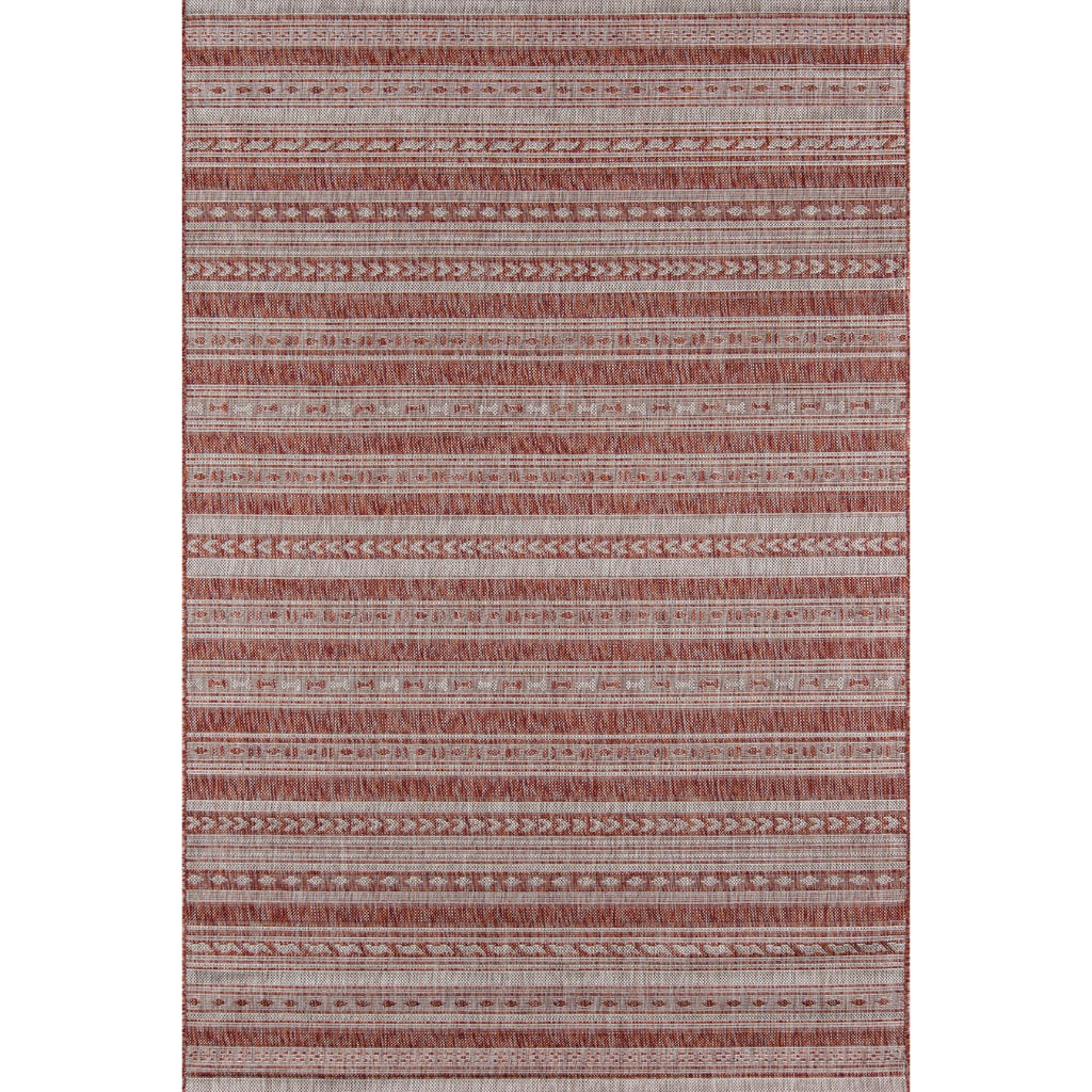 Momeni Villa VI-04 Tuscany Copper Rectangle Indoor / Outdoor Area Rug - Cozy All-Weather Patio & Living Room Rug with Tribal Design-