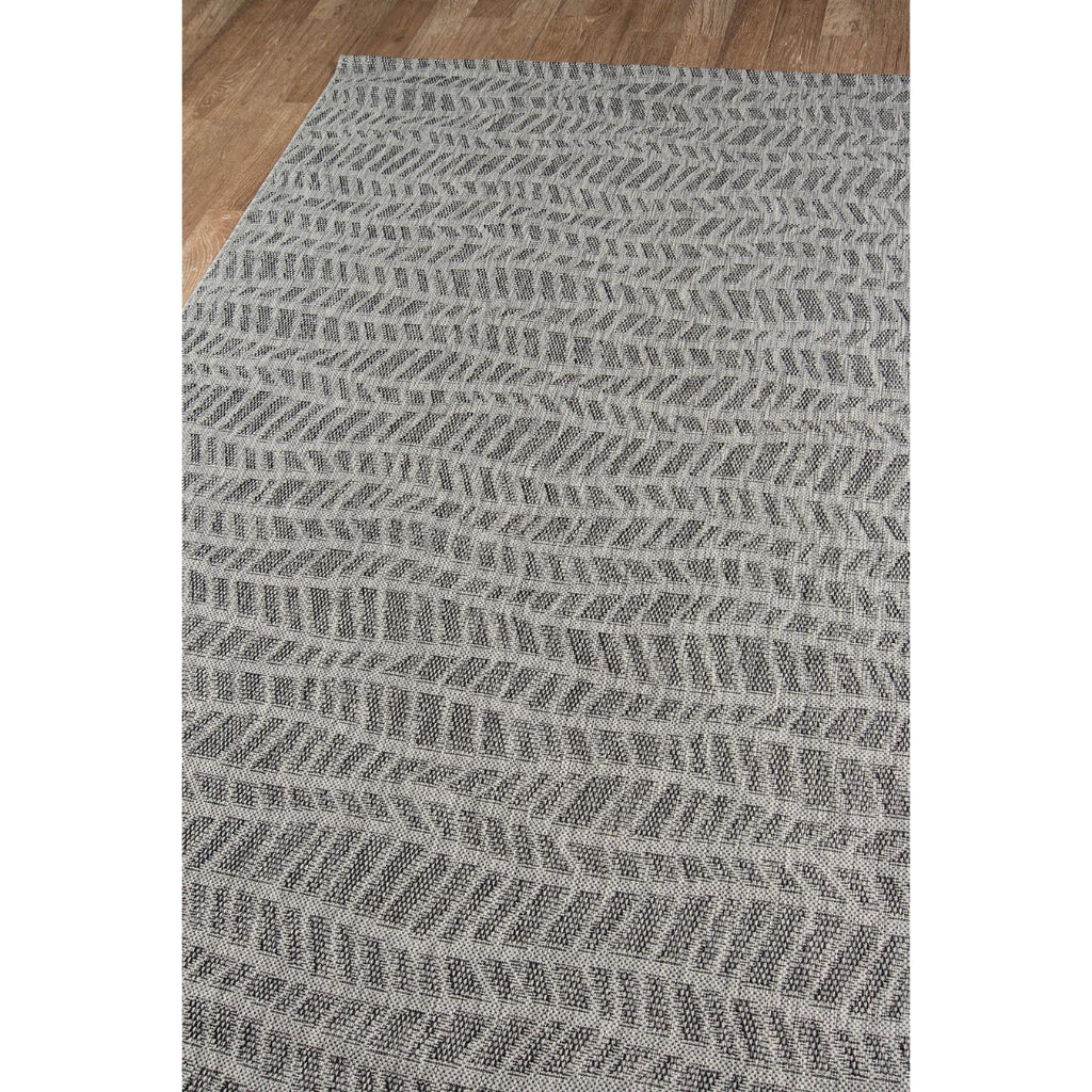 Momeni Villa VI-05 Emilia Grey Rectangle Indoor / Outdoor Runner - Stylish All-Weather Hallway & Patio Runner with Abstract Design-