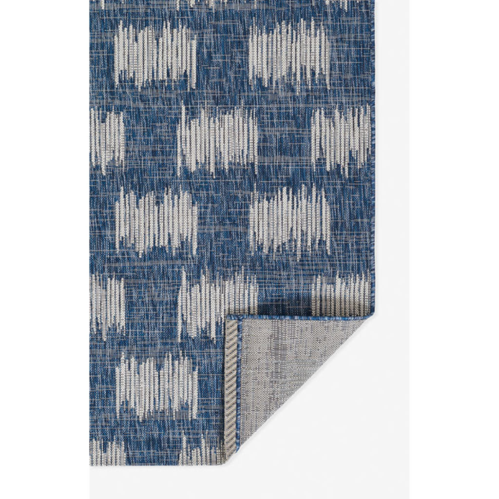 Momeni Villa VI-12 Turin Blue Rectangle Indoor / Outdoor Area Rug &amp; Runner - Stylish All-Weather Patio &amp; Living Room Rug with Abstract Design