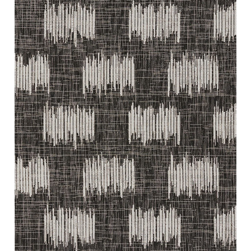 Momeni Villa VI-12 Turin Charcoal Rectangle Indoor / Outdoor Area Rug &amp; Runner - Trendy All-Weather Patio &amp; Living Room Rug with Abstract Design