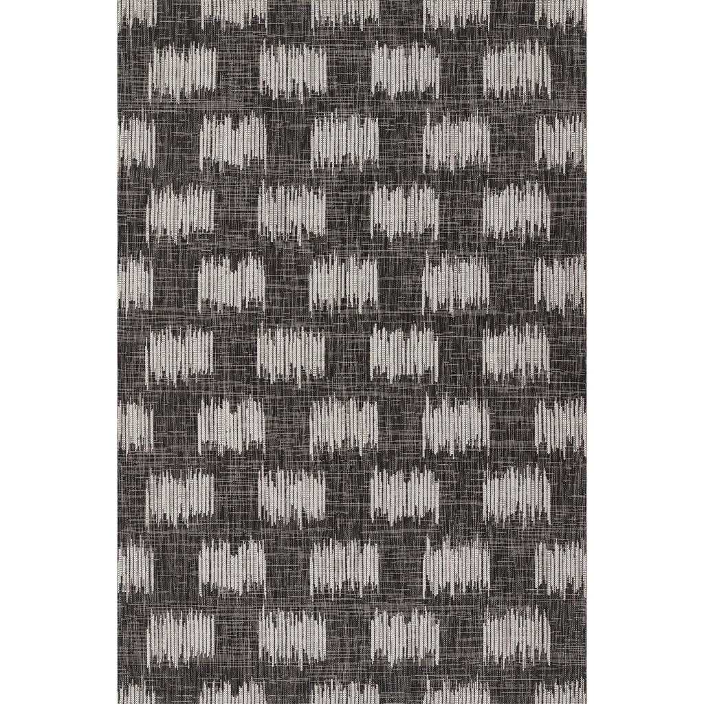 Momeni Villa VI-12 Turin Charcoal Rectangle Indoor / Outdoor Area Rug &amp; Runner - Trendy All-Weather Patio &amp; Living Room Rug with Abstract Design