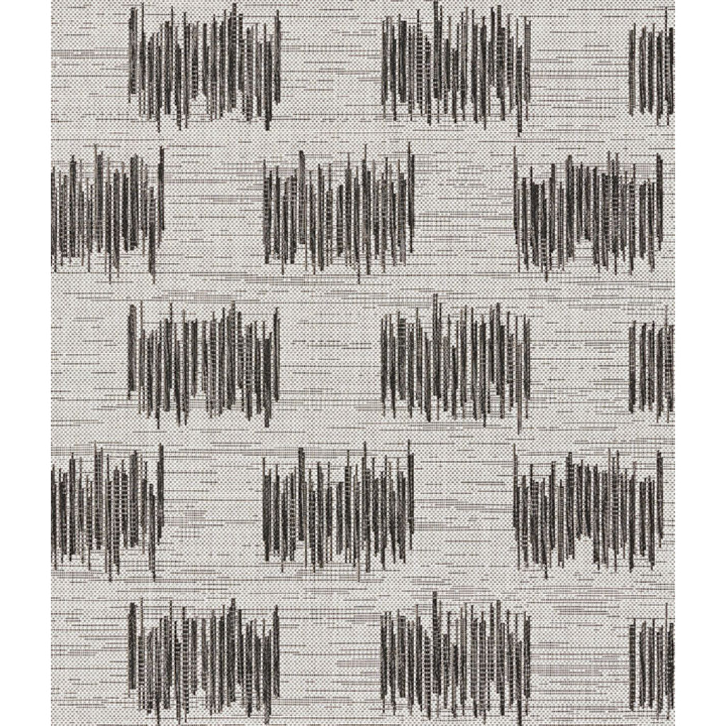 Momeni Villa VI-12 Turin Ivory Rectangle Indoor / Outdoor Area Rug &amp; Runner - Elegant All-Weather Patio &amp; Living Room Rug with Abstract Design