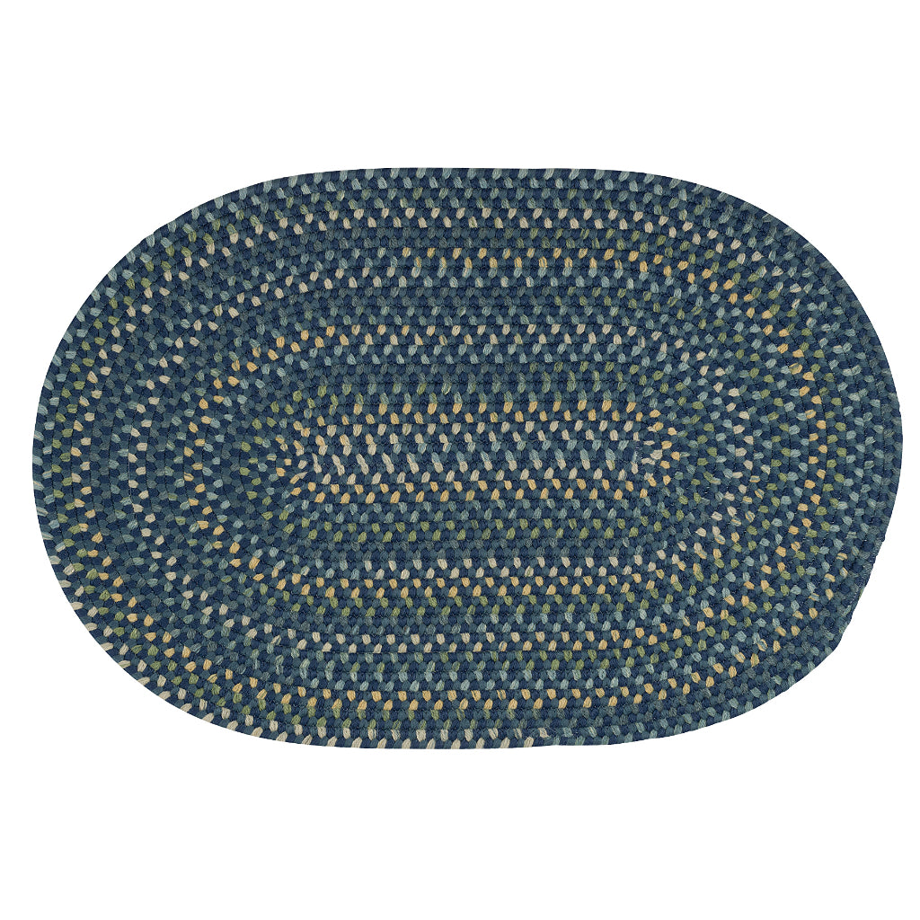 Colonial Mills Winfield Blue Oval / Round Indoor Area Rug &amp; Runner - Trendy Reversible Rug Made of Polypropylene &amp; Wool