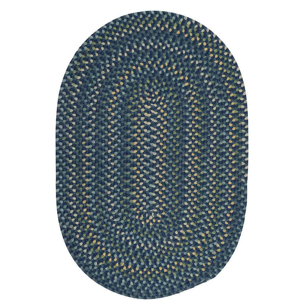 Colonial Mills Winfield Blue Oval / Round Indoor Area Rug &amp; Runner - Trendy Reversible Rug Made of Polypropylene &amp; Wool