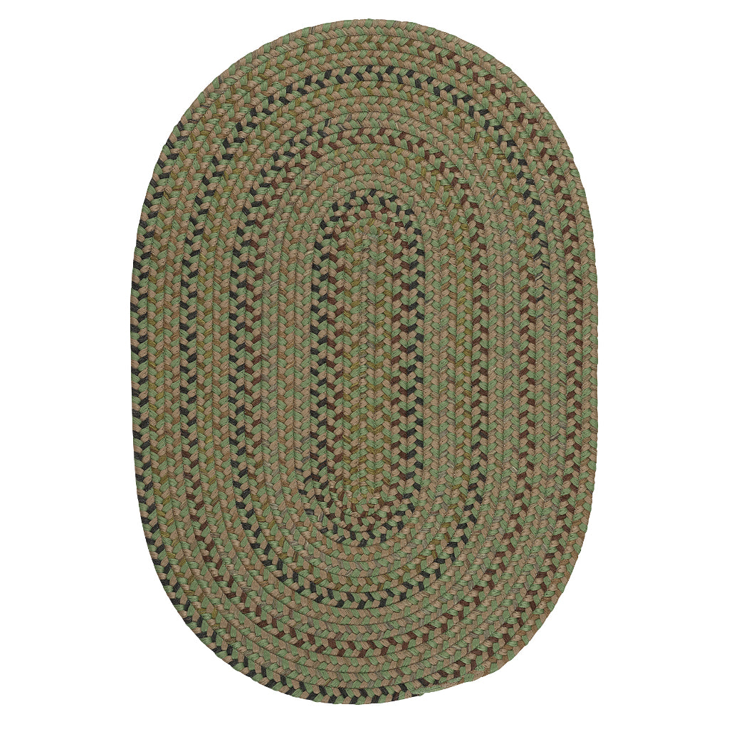 Colonial Mills Winfield Green Oval / Round Indoor Area Rug &amp; Runner - Vibrant Reversible Rug Made of Polypropylene &amp; Wool