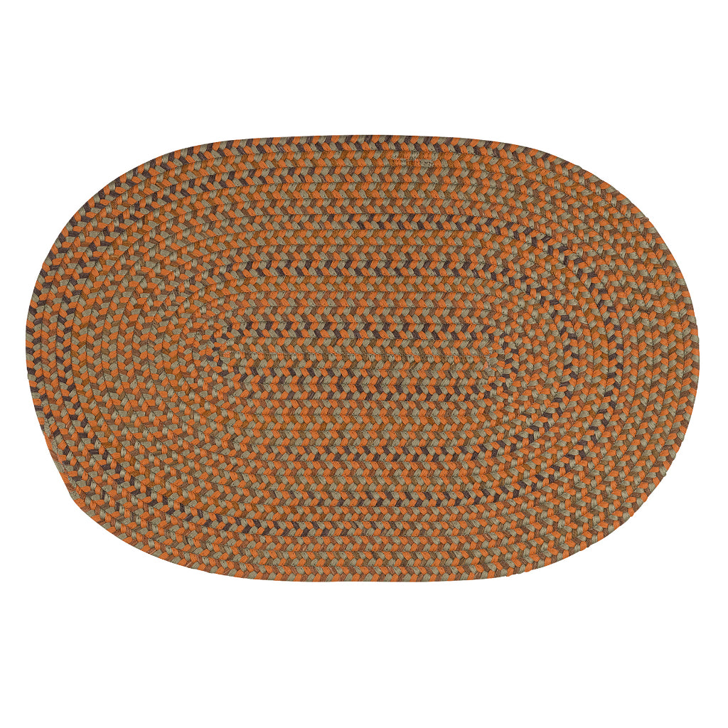 Colonial Mills Winfield Rust Oval / Round Indoor Area Rug &amp; Runner - Stylish Reversible Rug Made of Polypropylene &amp; Wool
