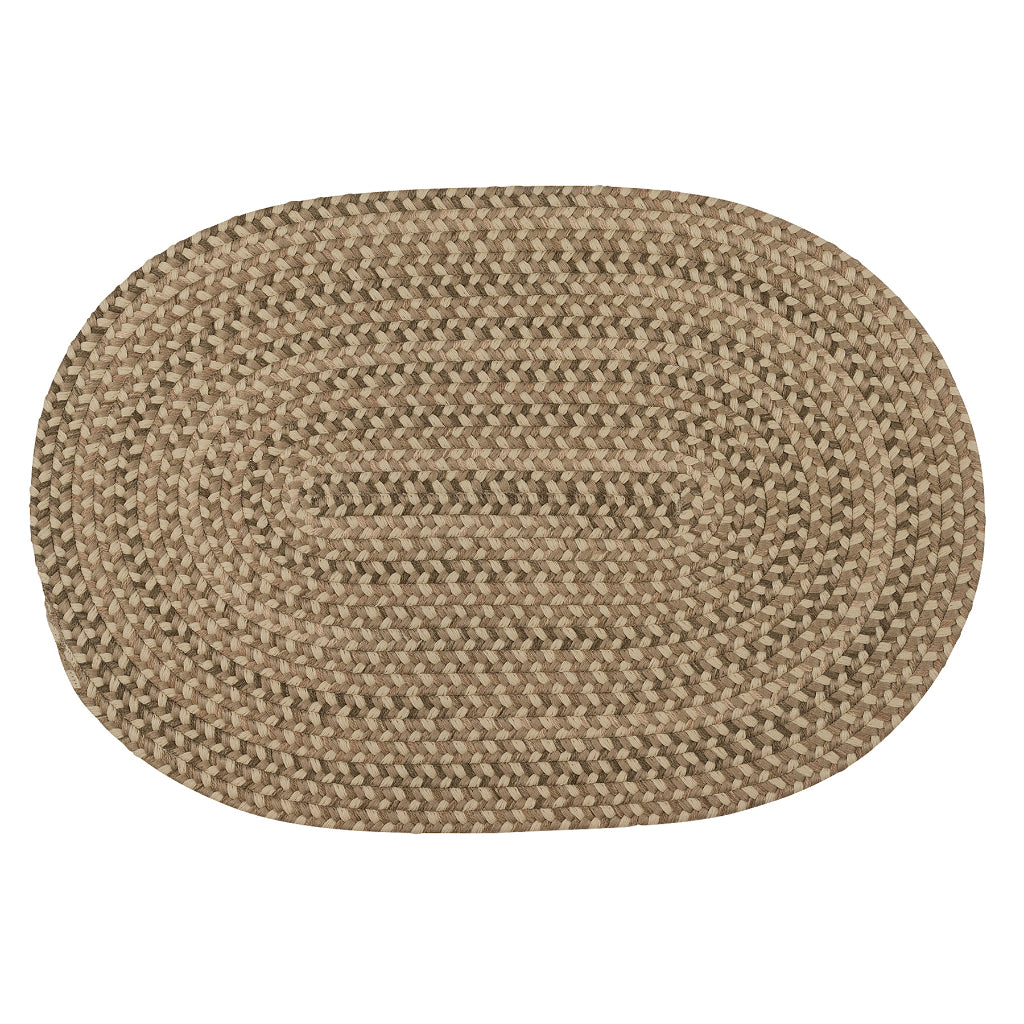 Colonial Mills Winfield Natural Oval / Round Indoor Area Rug &amp; Runner - Stylish Reversible Rug Made of Polypropylene &amp; Wool