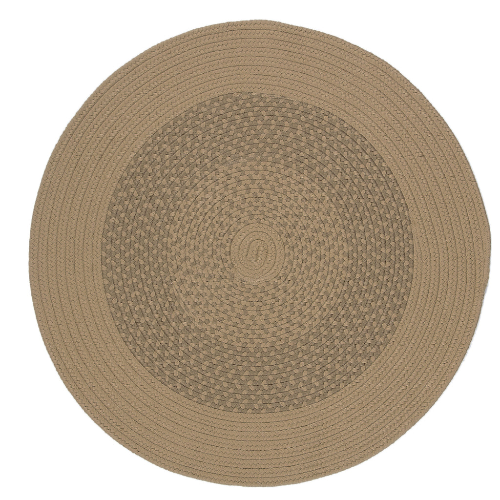 Colonial Mills Winterhold Round Natural Indoor / Outdoor Area Rug - Stain &amp; Fade Resistant Reversible Rug Made of Polypropylene