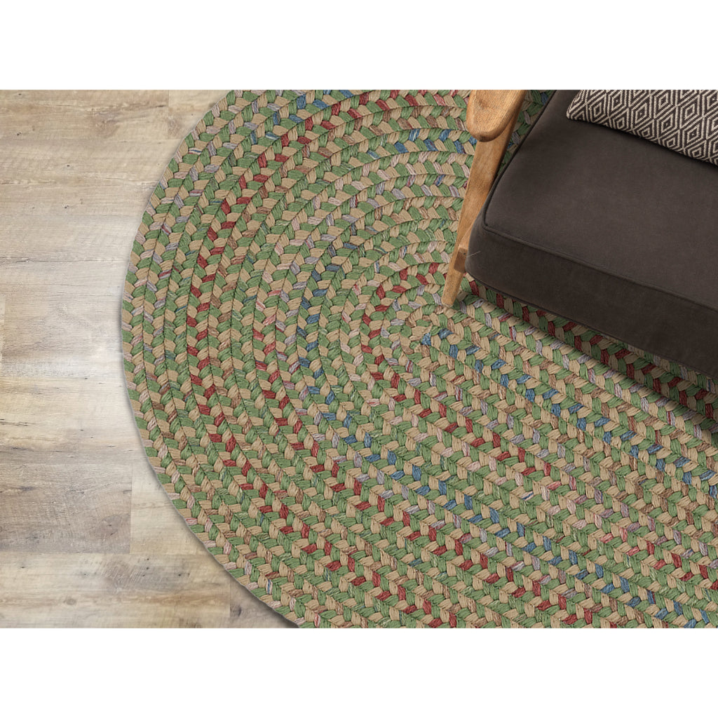 Colonial Mills Winfield Blue Oval / Round Indoor Area Rug &amp; Runner - Trendy Reversible Rug Made of Polypropylene &amp; Wool