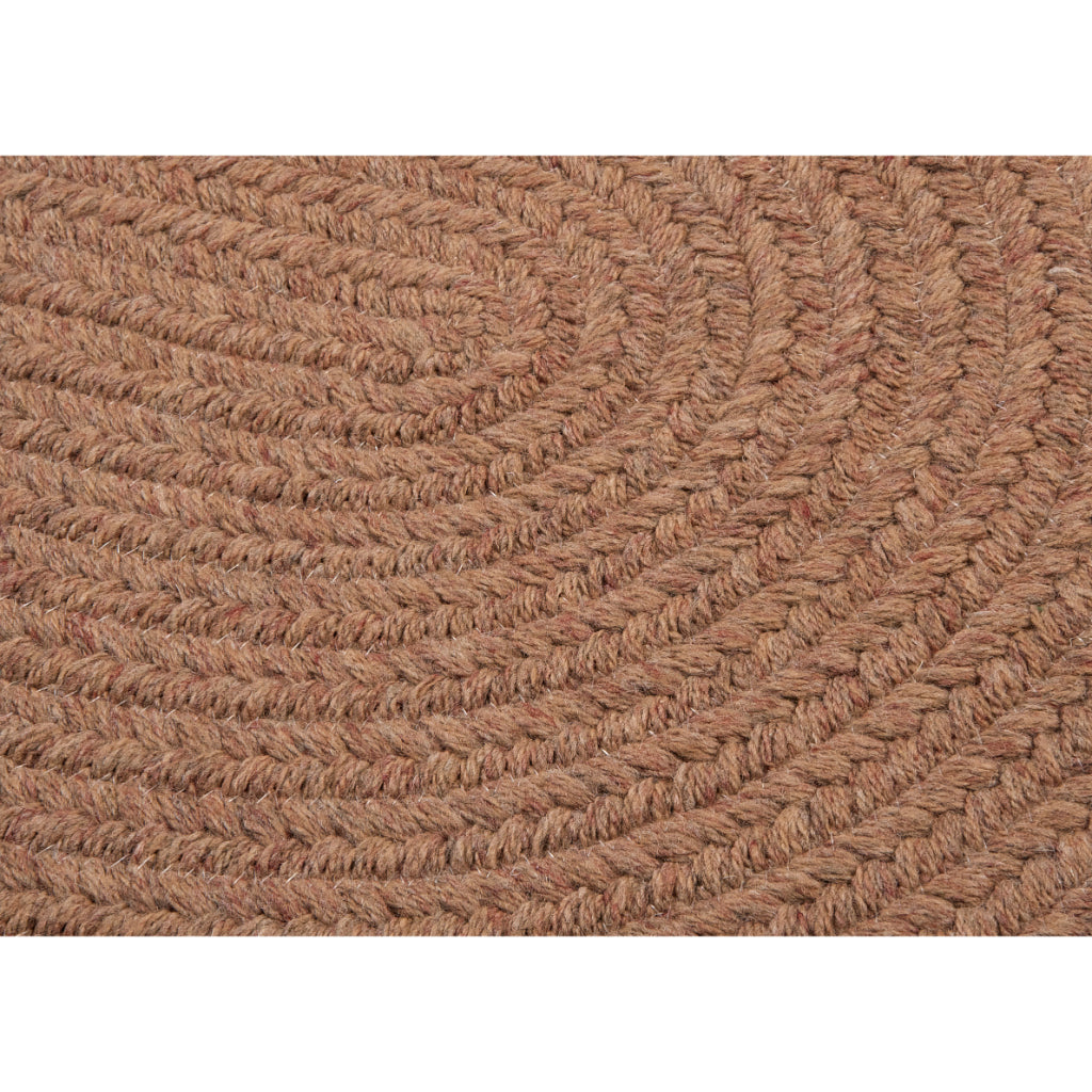 Colonial Mills Bristol Mocha Handmade Indoor Oval Area Rug - Elegant Reversible Low Pile Rug