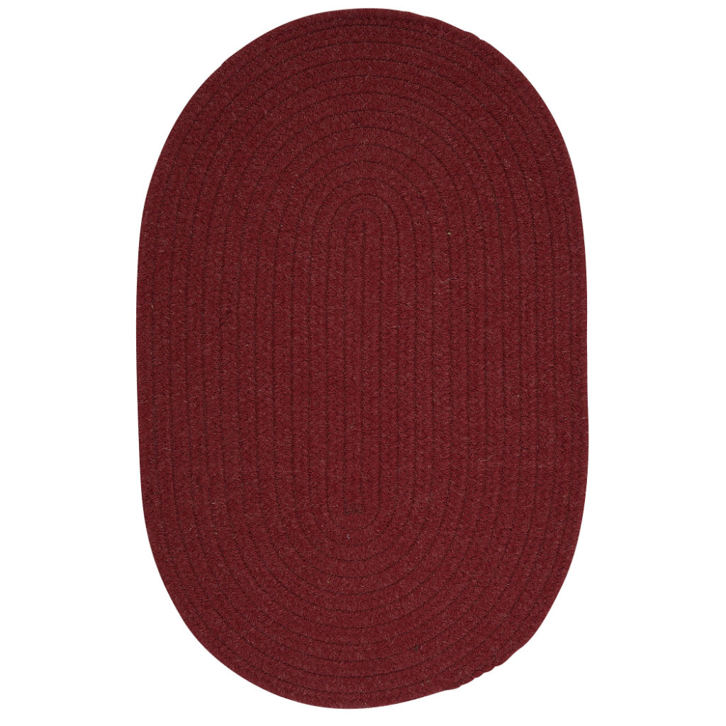 Colonial Mills Bristol Holly Berry Handmade Indoor Oval Area Rug - Trendy Reversible Low Pile Rug