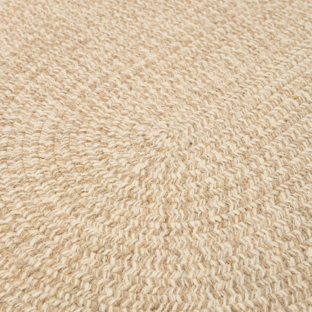 Colonial Mills All-Natural Woven Tweed Beige Indoor Area Rug - Elegant Handmade &amp; Braided Oval Wool Rug