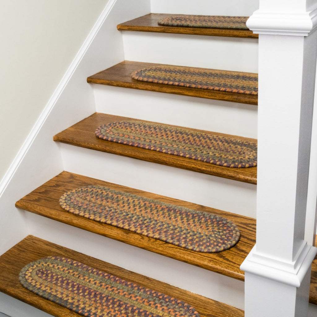 Colonial Mills Westcott Multi Oval Indoor Stair Tread - Elegant Reversible Stair Tread Made of Wool