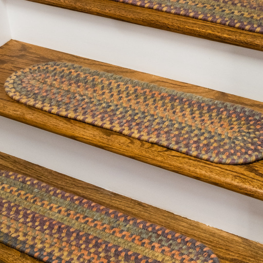 Colonial Mills Westcott Multi Oval Indoor Stair Tread - Elegant Reversible Stair Tread Made of Wool