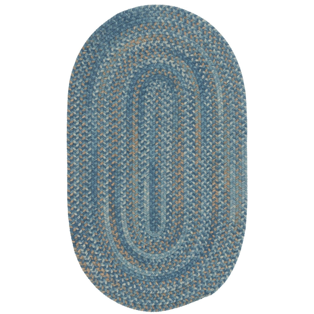 Colonial Mills Westcott Blue Oval Indoor Area Rug - Elegant Reversible Rug Made of Wool