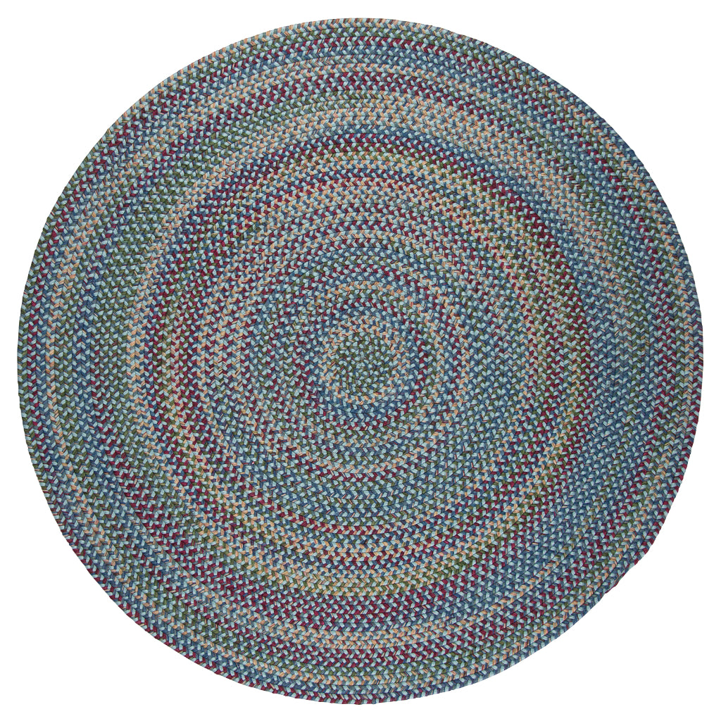 Colonial Mills Worley Round Blue Indoor Reversible Nylon Area Rug - US RUG  STORE